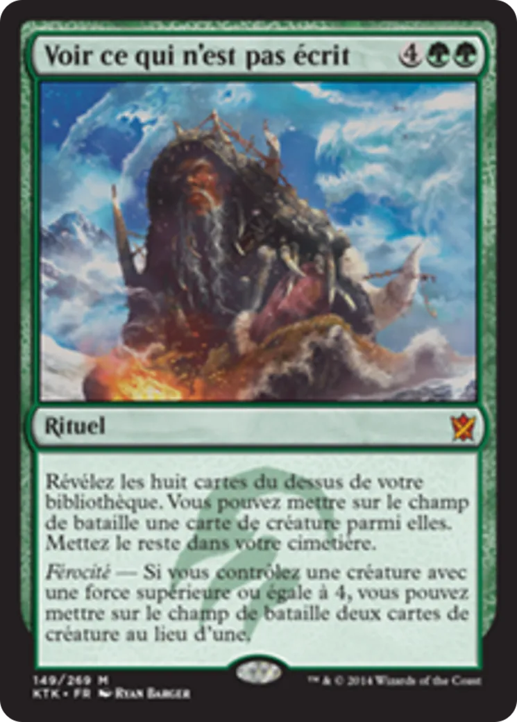 Voir ce qui n'est pas écrit — Khans of Tarkir — Magic: The Gathering