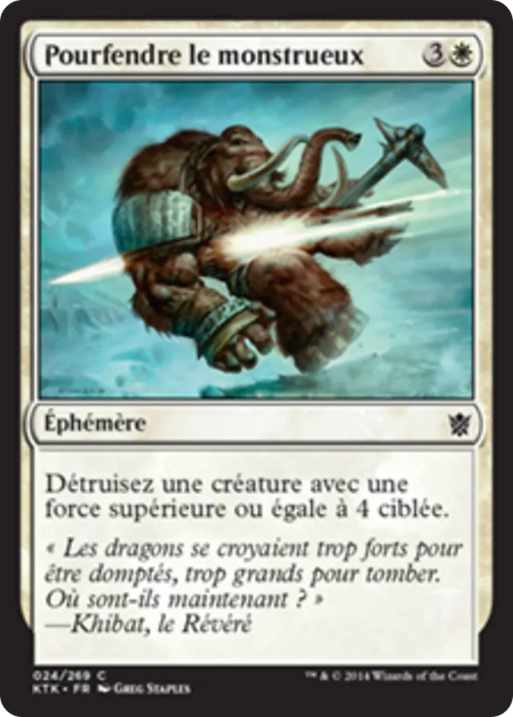 Pourfendre le monstrueux — Khans of Tarkir — Magic: The Gathering