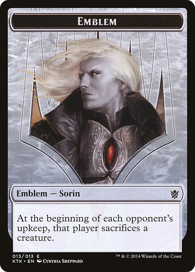 Sorin, Solemn Visitor Emblem — Khans of Tarkir — Magic: The Gathering