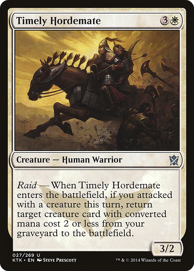 Timely Hordemate — Khans of Tarkir — Magic: The Gathering