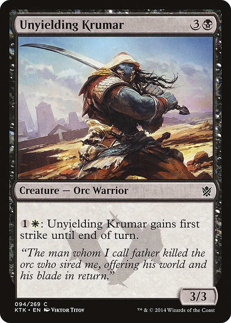 Krumar inflexible — Khans of Tarkir — Magic: The Gathering