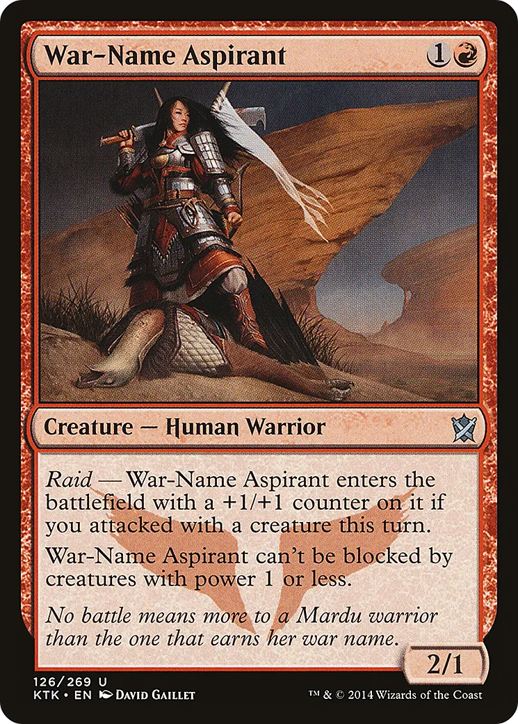 Aspirante à un nom-de-guerre — Khans of Tarkir — Magic: The Gathering