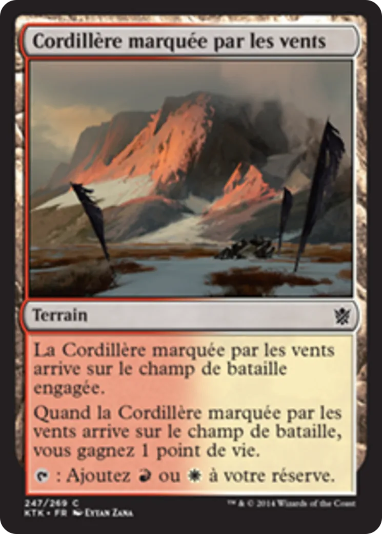 Cordillère marquée par les vents — Khans of Tarkir — Magic: The Gathering