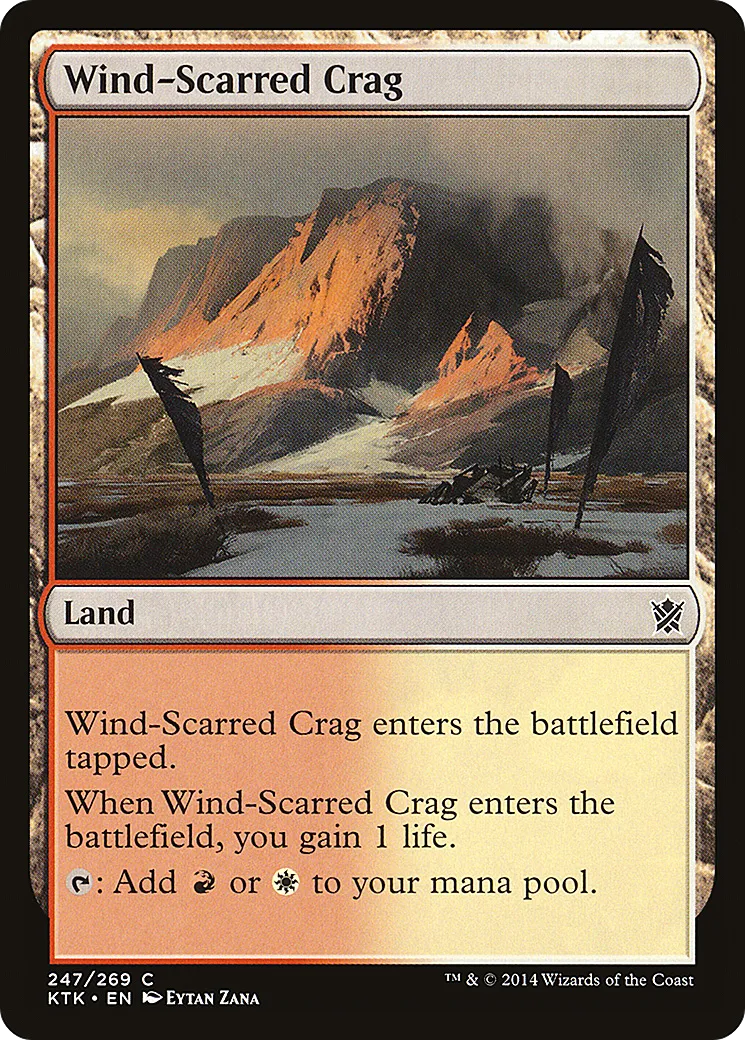 Cordillère marquée par les vents — Khans of Tarkir — Magic: The Gathering