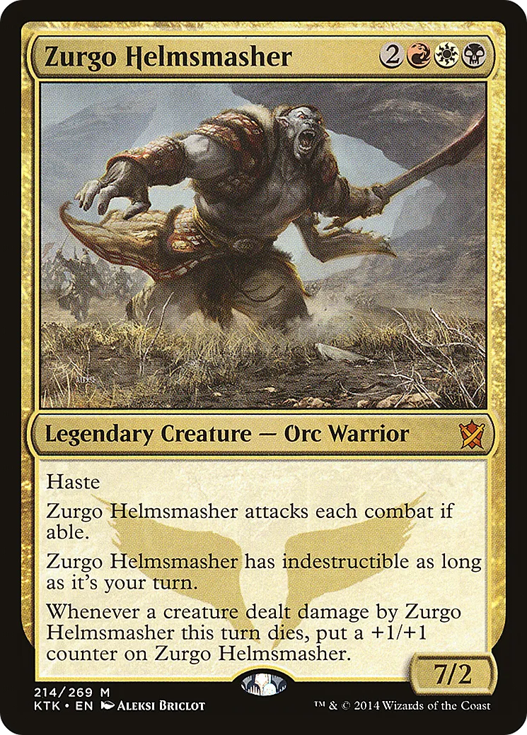 Zurgo Helmsmasher — Khans of Tarkir — Magic: The Gathering