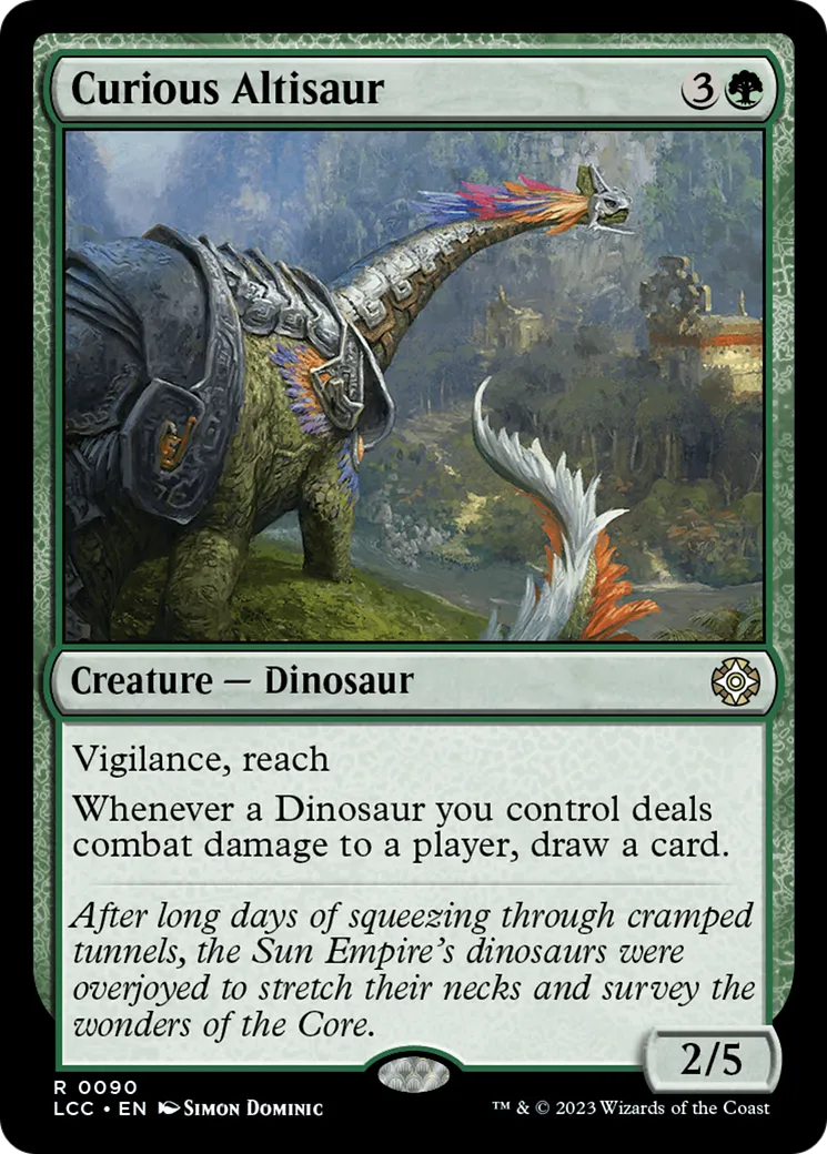 Curious Altisaur — The Lost Caverns of Ixalan Commander — Magic: The Gathering