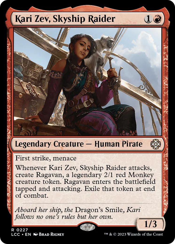 Kari Zev, Skyship Raider — The Lost Caverns of Ixalan Commander — Magic: The Gathering