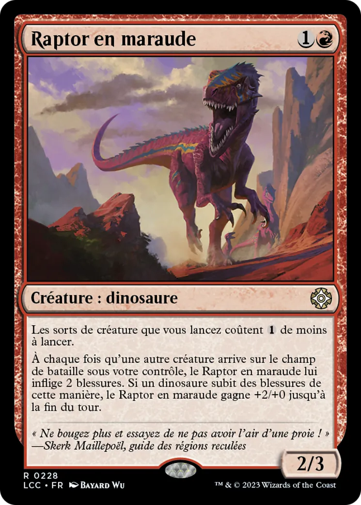 Raptor en maraude — The Lost Caverns of Ixalan Commander — Magic: The Gathering