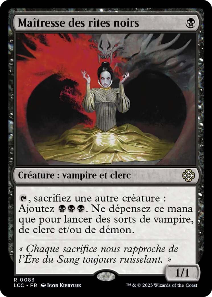 Maîtresse des rites noirs — The Lost Caverns of Ixalan Commander — Magic: The Gathering