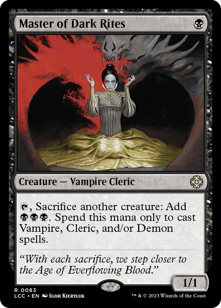 Master of Dark Rites — The Lost Caverns of Ixalan Commander — Magic: The Gathering
