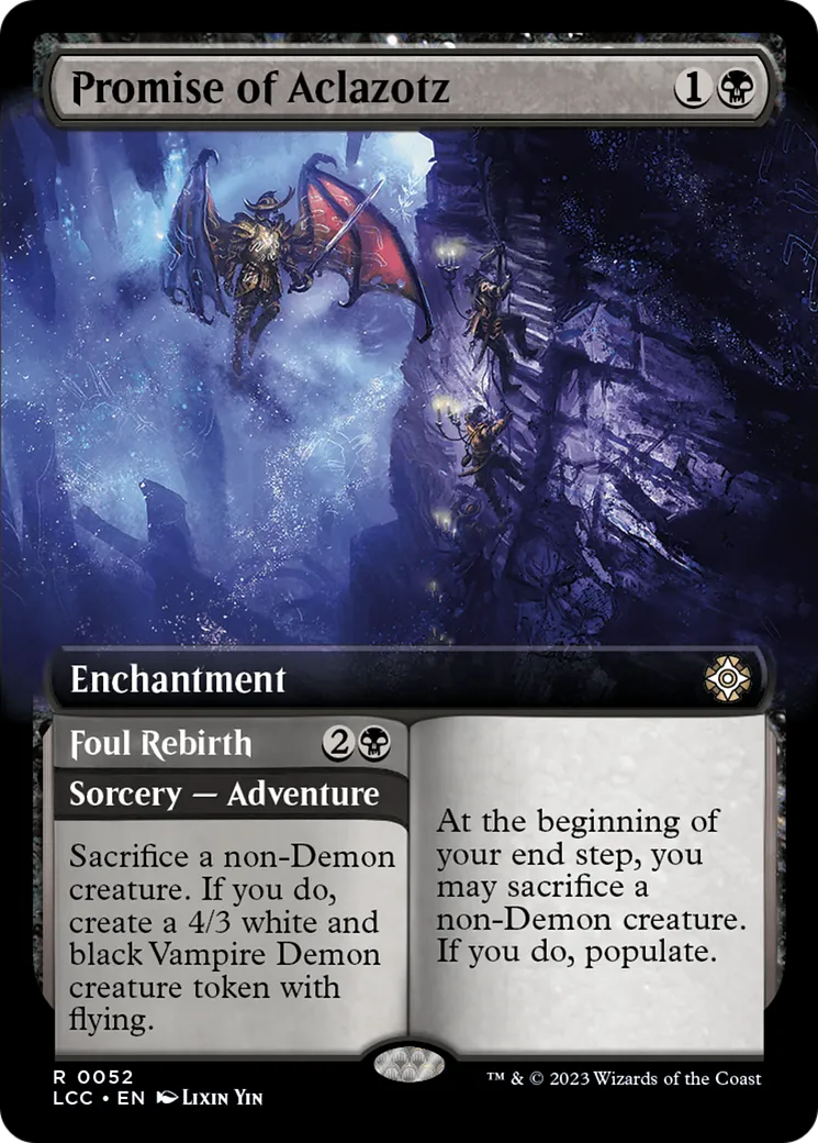 Promise of Aclazotz // Foul Rebirth — The Lost Caverns of Ixalan Commander — Magic: The Gathering