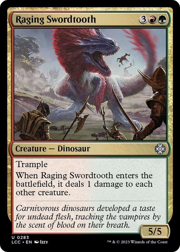 Raging Swordtooth — The Lost Caverns of Ixalan Commander — Magic: The Gathering