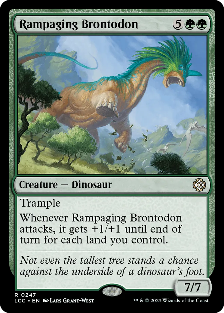 Rampaging Brontodon — The Lost Caverns of Ixalan Commander — Magic: The Gathering