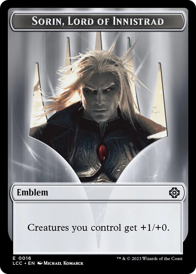 Sorin, Lord of Innistrad Emblem — The Lost Caverns of Ixalan Commander — Magic: The Gathering