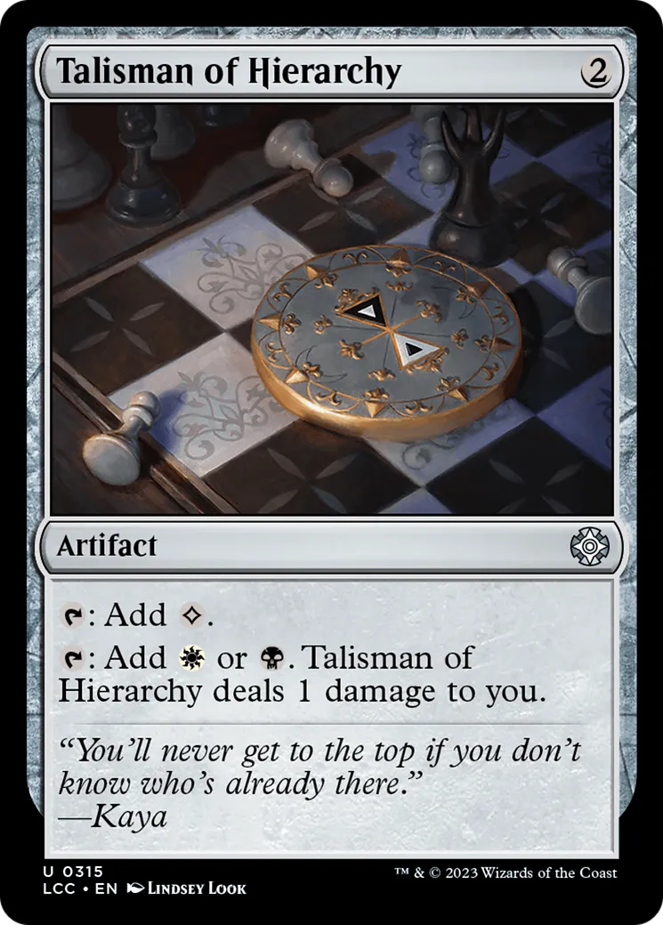Talisman of Hierarchy — The Lost Caverns of Ixalan Commander — Magic: The Gathering