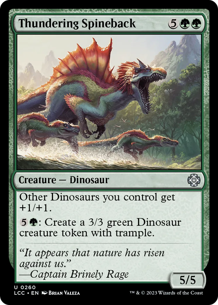 Thundering Spineback from The Lost Caverns of Ixalan Commander - Magic: The Gathering