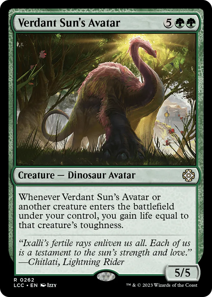 Verdant Sun's Avatar — The Lost Caverns of Ixalan Commander — Magic: The Gathering