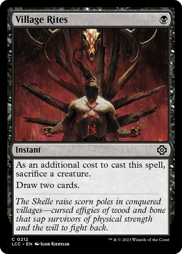 Village Rites — The Lost Caverns of Ixalan Commander — Magic: The Gathering