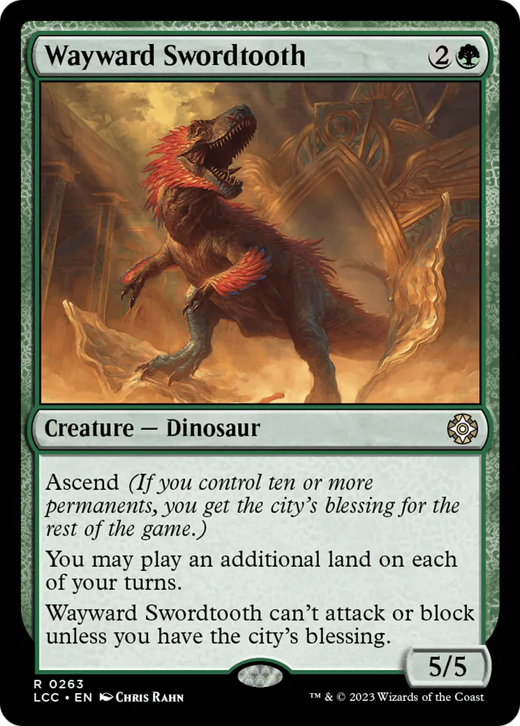 Wayward Swordtooth — The Lost Caverns of Ixalan Commander — Magic: The Gathering