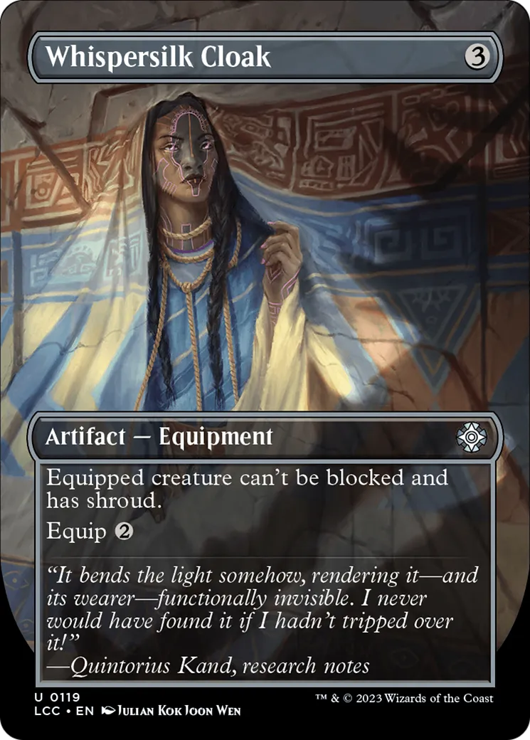 Whispersilk Cloak — The Lost Caverns of Ixalan Commander — Magic: The Gathering