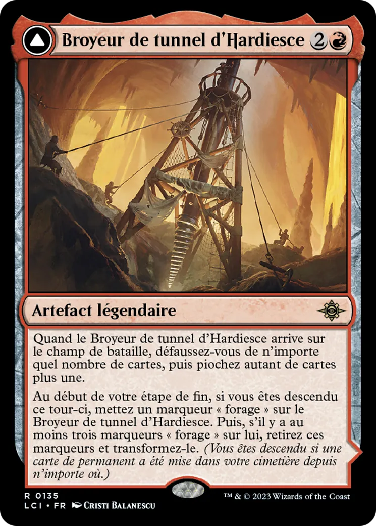 Broyeur de tunnel d'Hardiesce // Tecutlan, la Faille ardente — The Lost Caverns of Ixalan — Magic: The Gathering