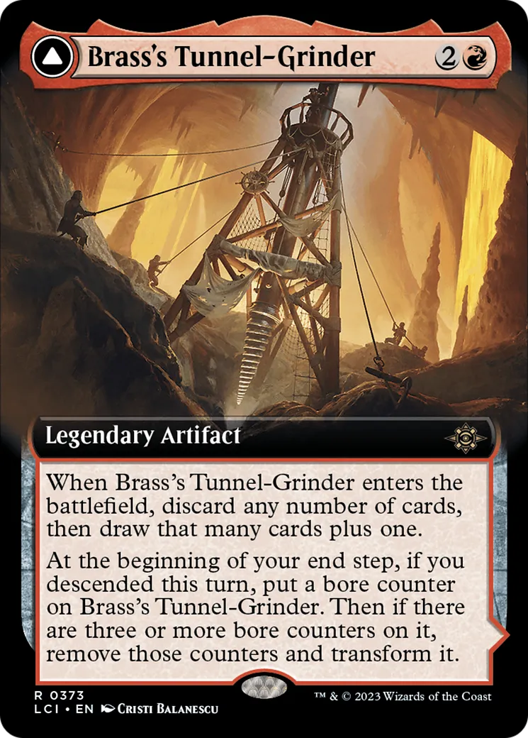 Brass's Tunnel-Grinder // Tecutlan, the Searing Rift — The Lost Caverns of Ixalan — Magic: The Gathering