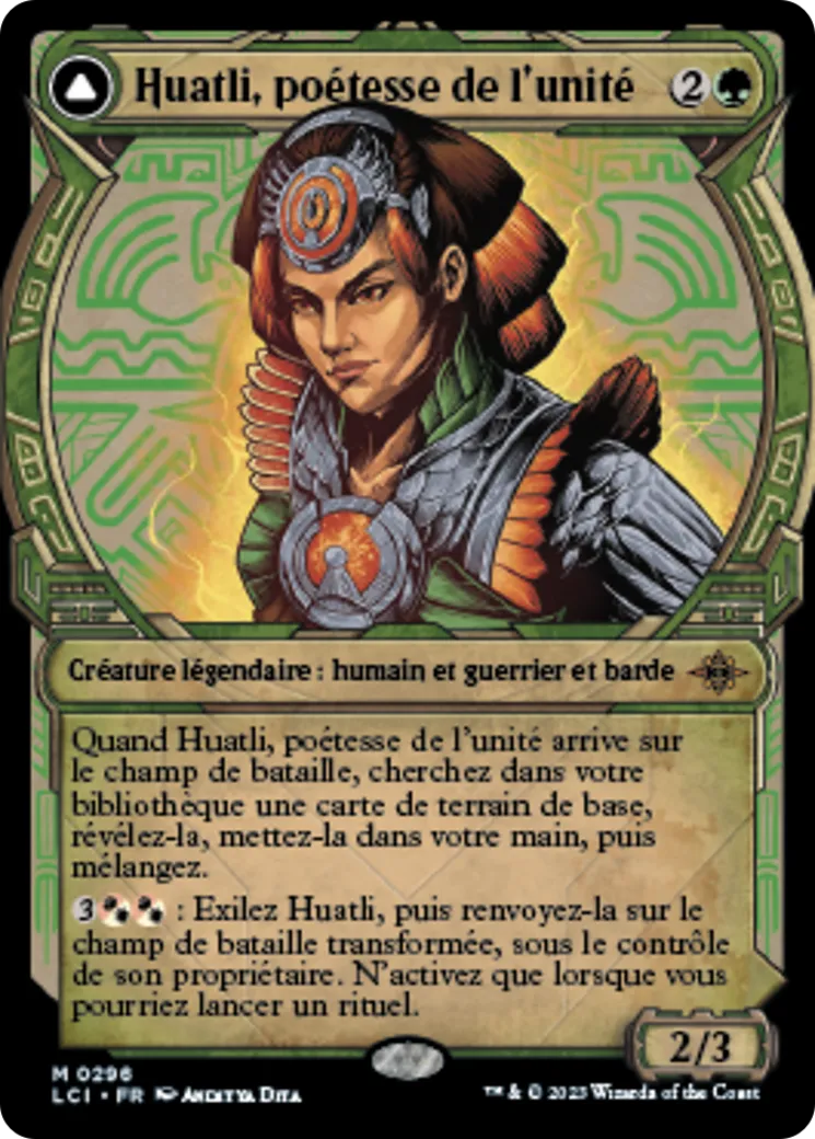 Huatli, poétesse de l'unité // Rugissement du Cinquième peuple — The Lost Caverns of Ixalan — Magic: The Gathering