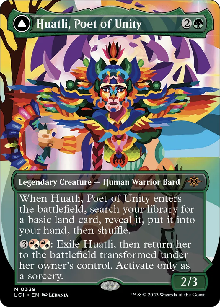 Huatli, poétesse de l'unité // Rugissement du Cinquième peuple — The Lost Caverns of Ixalan — Magic: The Gathering