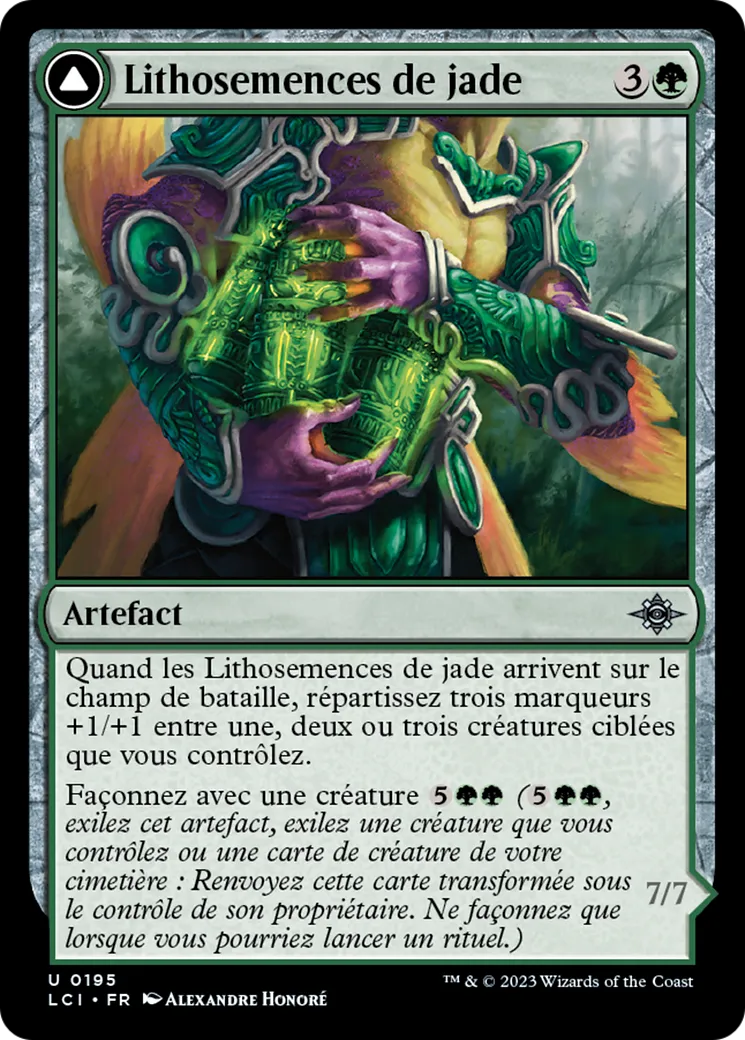 Lithosemences de jade // Serviteur cœur-de-jade — The Lost Caverns of Ixalan — Magic: The Gathering