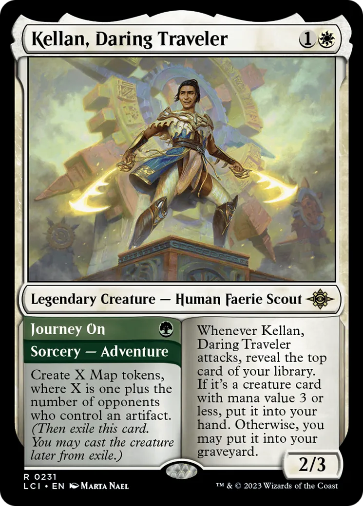 Kellan, Daring Traveler // Journey On — The Lost Caverns of Ixalan — Magic: The Gathering