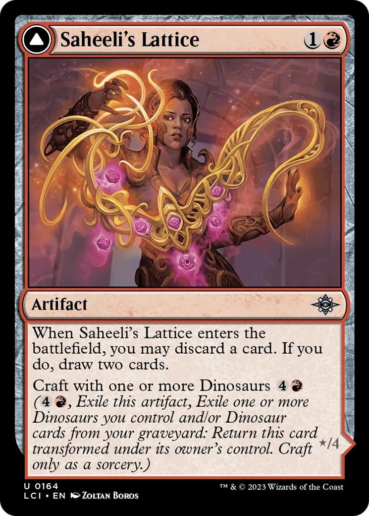 Saheeli's Lattice // Mastercraft Raptor — The Lost Caverns of Ixalan — Magic: The Gathering