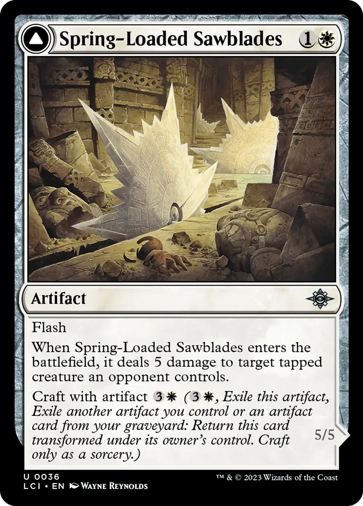 Spring-Loaded Sawblades // Bladewheel Chariot — The Lost Caverns of Ixalan — Magic: The Gathering