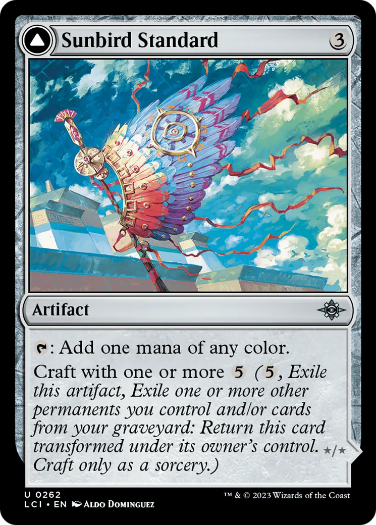 Étendard de l'oiseau-soleil // Effigie de l'oiseau-soleil — The Lost Caverns of Ixalan — Magic: The Gathering