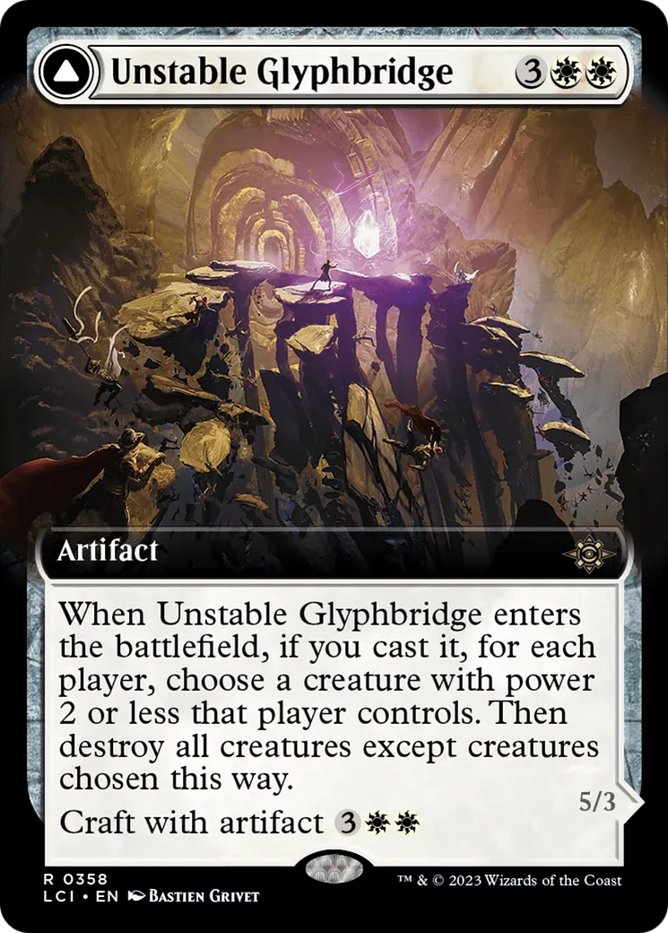 Pont de glyphes instable // Glyphe errant trombesable — The Lost Caverns of Ixalan — Magic: The Gathering