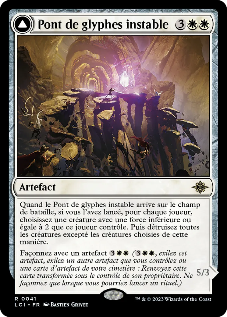 Pont de glyphes instable // Glyphe errant trombesable — The Lost Caverns of Ixalan — Magic: The Gathering