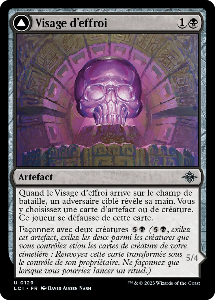Visage d'effroi // Osséosaure d'effroi — The Lost Caverns of Ixalan — Magic: The Gathering