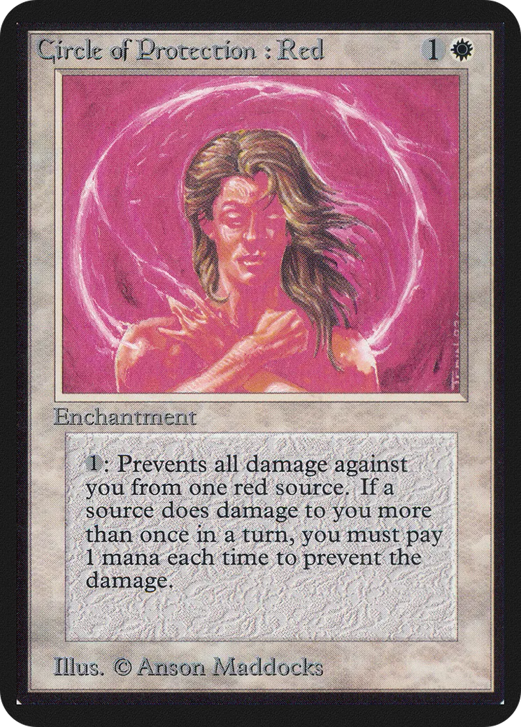 Cercle de protection : rouge — Limited Edition Alpha — Magic: The Gathering