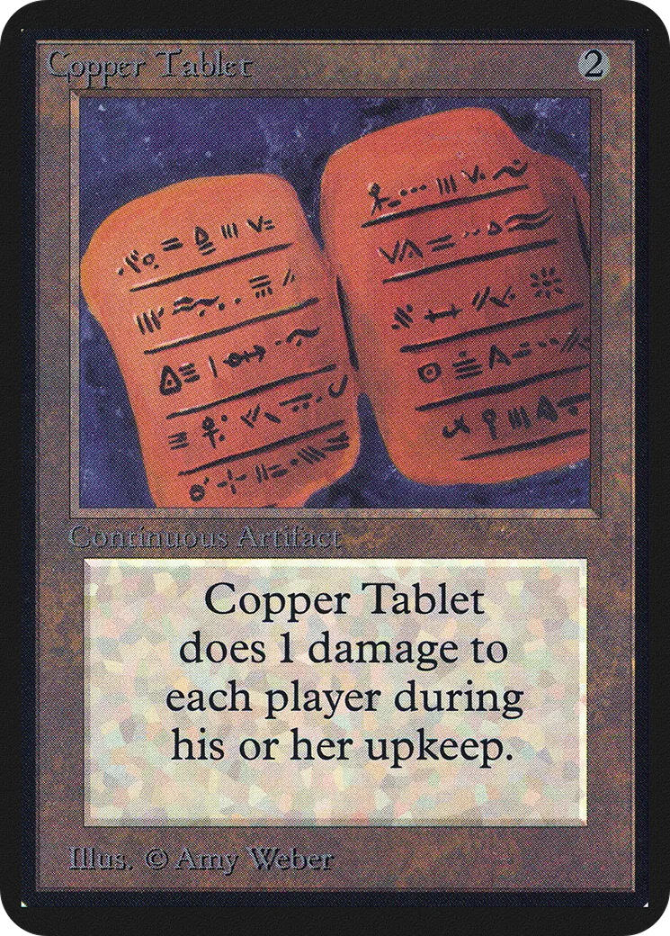 Copper Tablet — Limited Edition Alpha — Magic: The Gathering