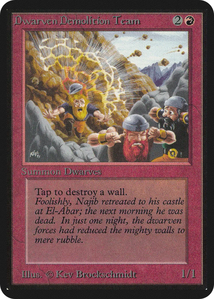 Équipe de démolition naine — Limited Edition Alpha — Magic: The Gathering