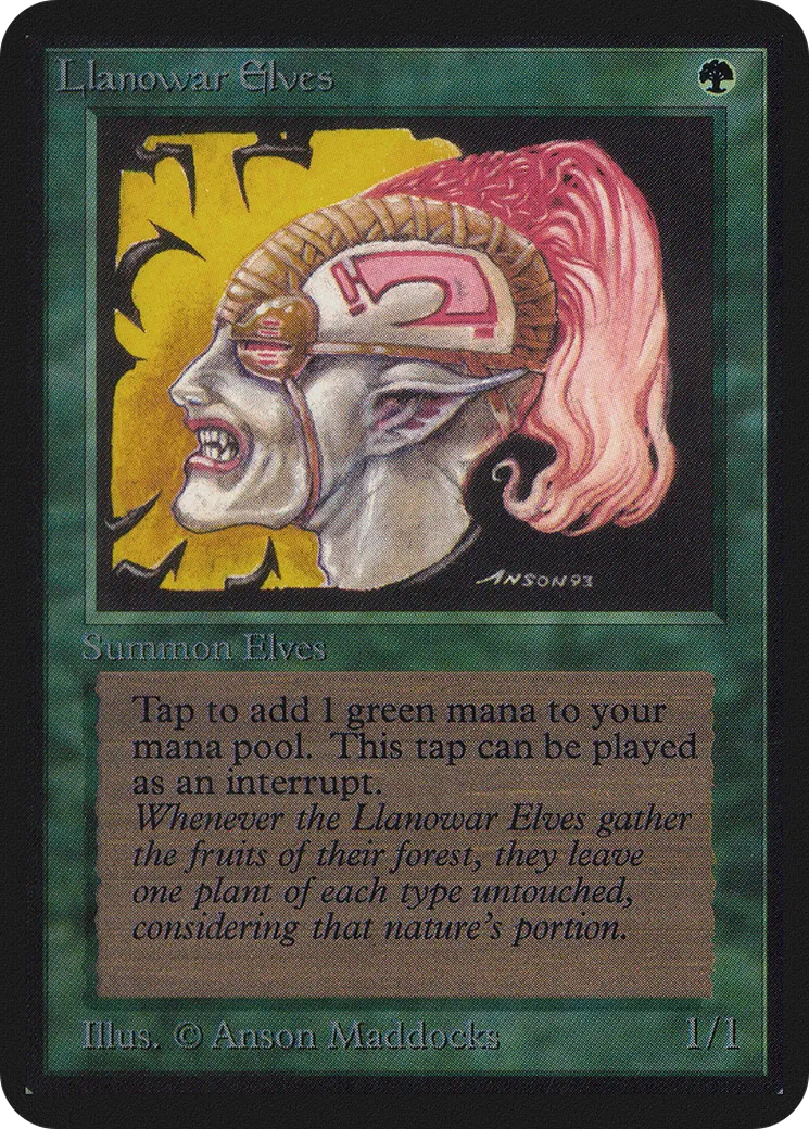 Elfes de Llanowar — Limited Edition Alpha — Magic: The Gathering
