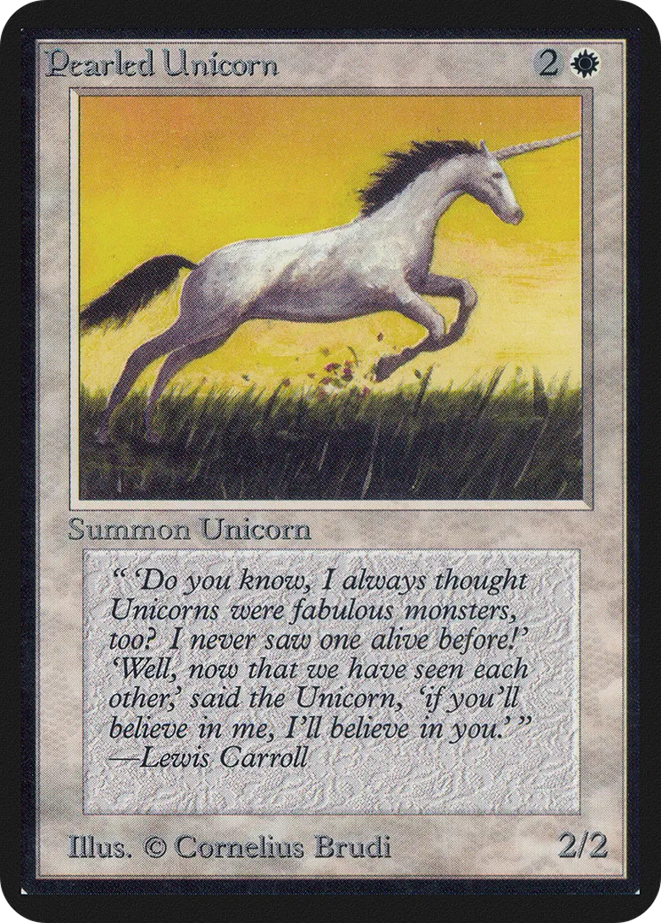 Pearled Unicorn — Limited Edition Alpha — Magic: The Gathering