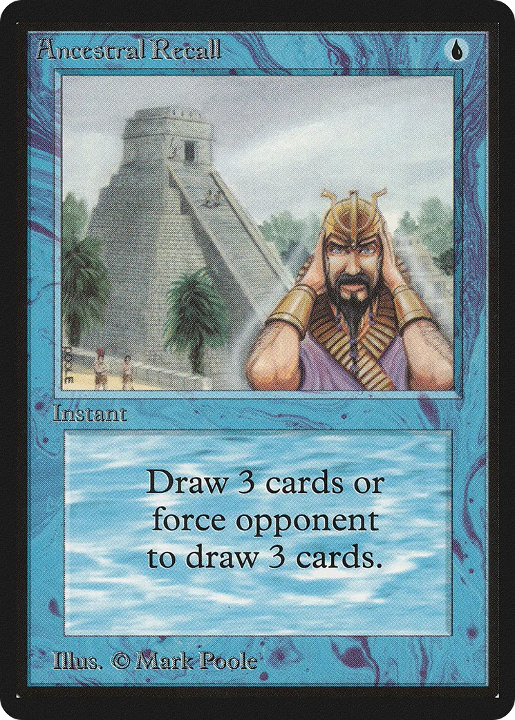 Ancestral Recall — Limited Edition Beta — Magic: The Gathering