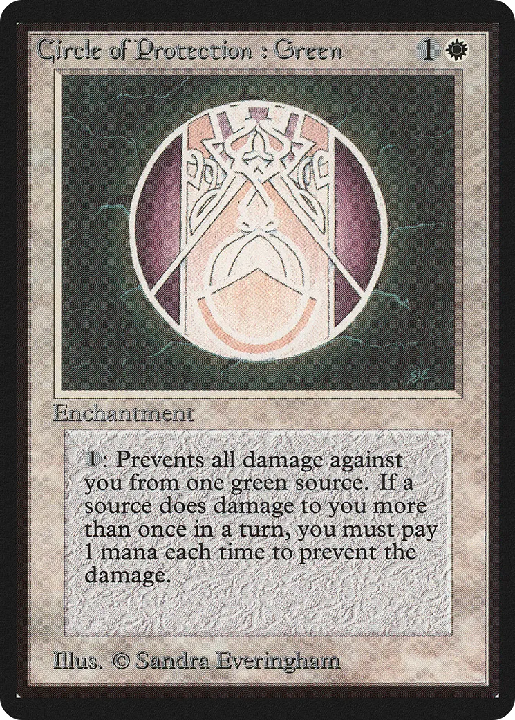 Cercle de protection : vert — Limited Edition Beta — Magic: The Gathering