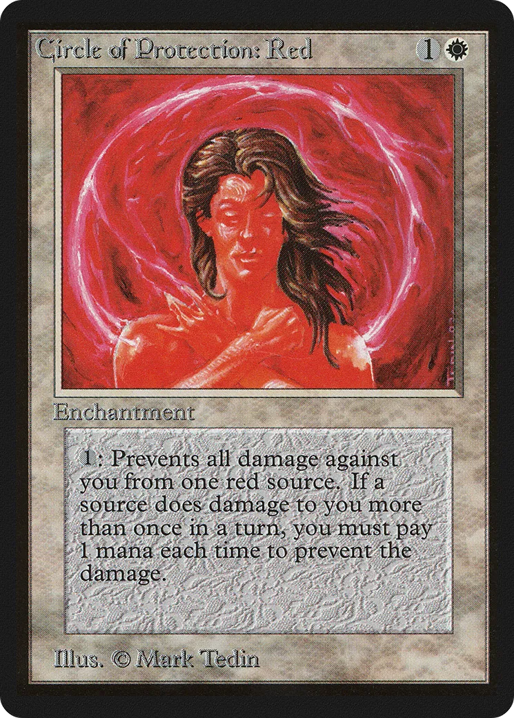 Cercle de protection : rouge — Limited Edition Beta — Magic: The Gathering