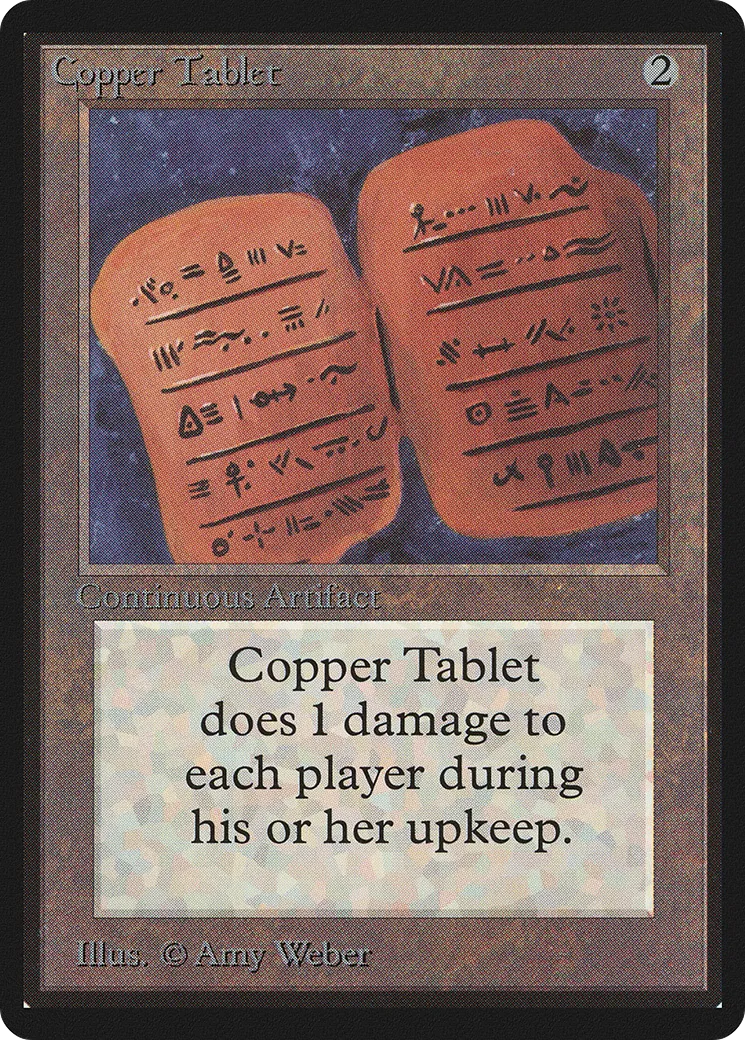 Copper Tablet — Limited Edition Beta — Magic: The Gathering