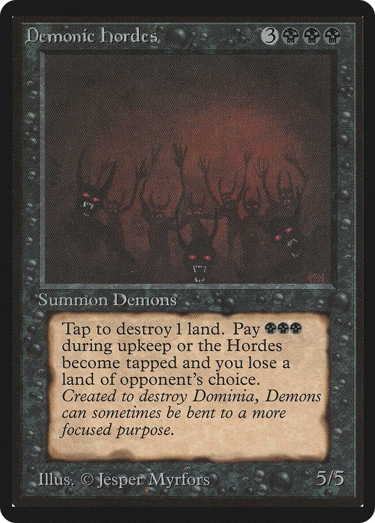 Demonic Hordes — Limited Edition Beta — Magic: The Gathering