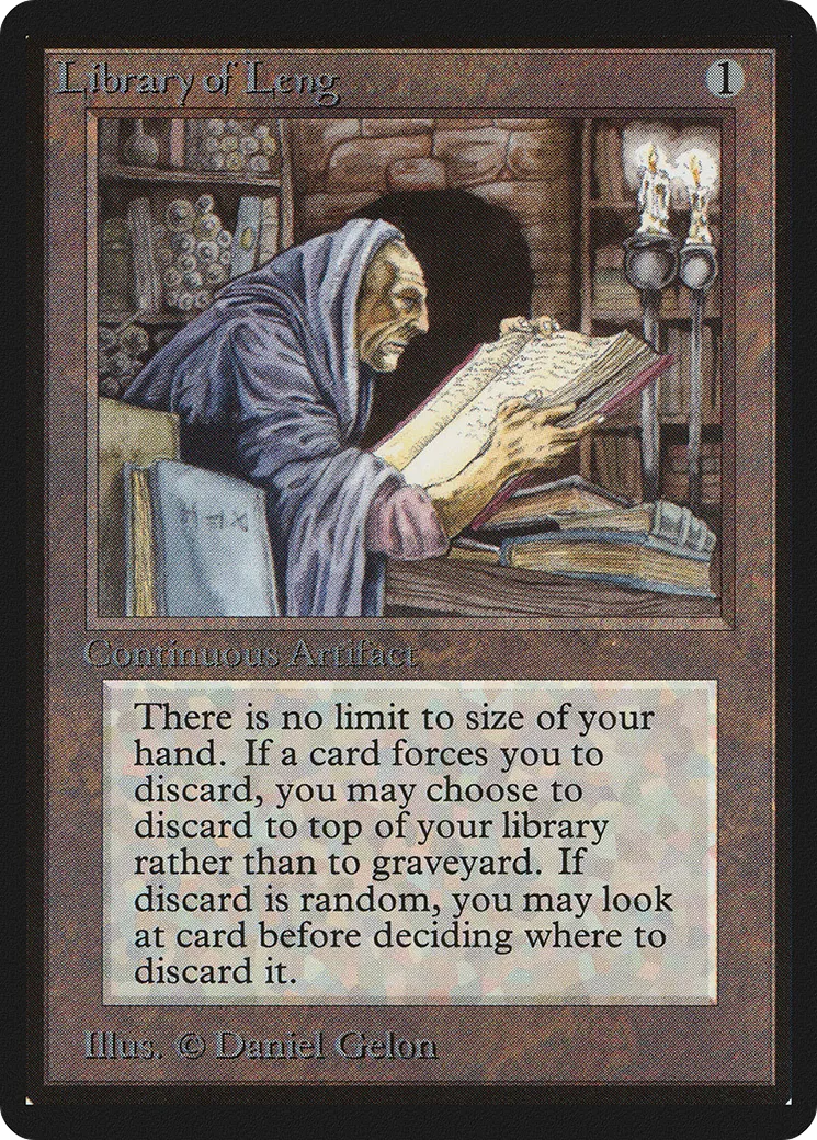 Library of Leng — Limited Edition Beta — Magic: The Gathering