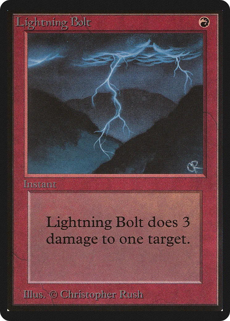 Lightning Bolt — Limited Edition Beta — Magic: The Gathering