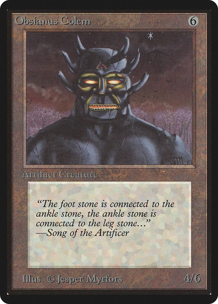 Golem d'obsianite — Limited Edition Beta — Magic: The Gathering