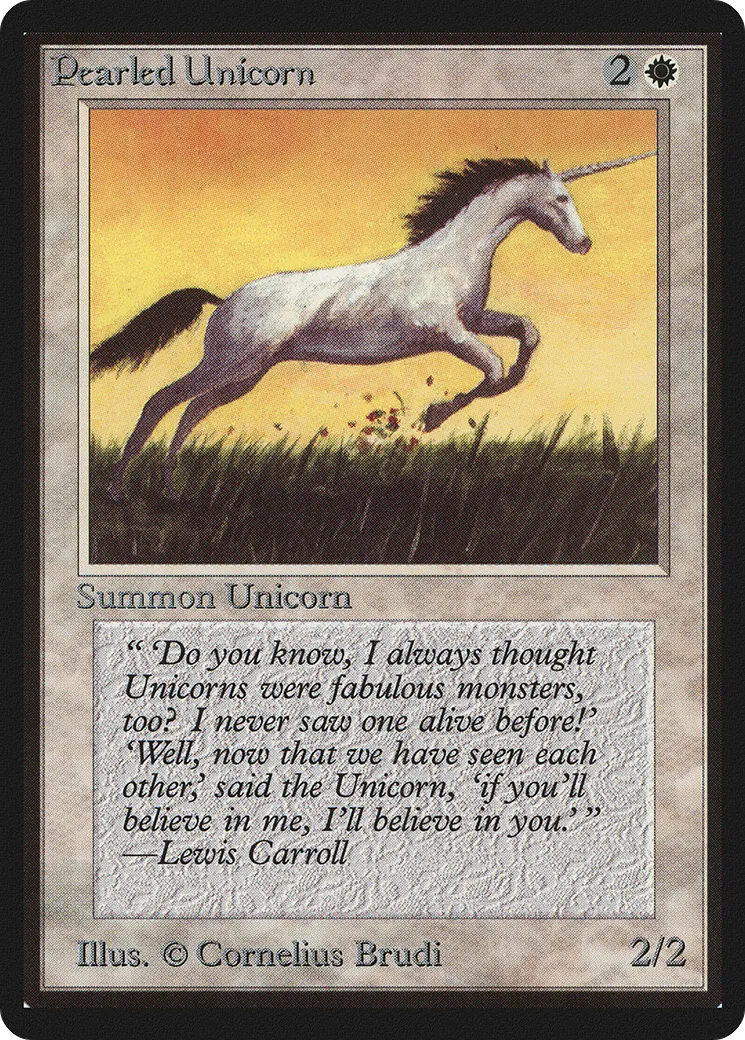 Pearled Unicorn — Limited Edition Beta — Magic: The Gathering